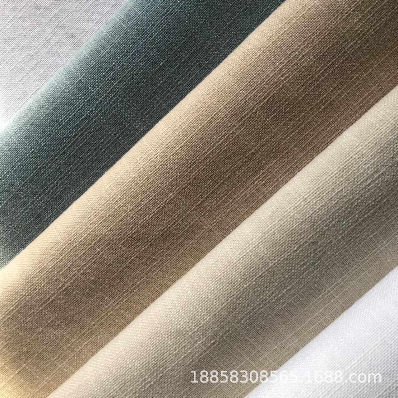 新款直销竹节麻沙发布 仿棉麻仿亚麻装饰面料 素色无光轻奢竹节仿