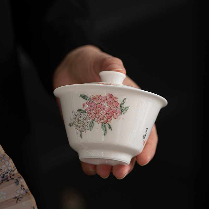 新款直销德化白瓷功夫茶具小套装 盖碗茶杯公道杯简约轻奢茶艺教,餐饮具,盖碗,淘宝优惠券,粉丝福利购,淘宝优惠卷