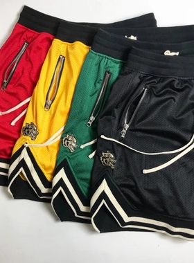 Basketball pants thick mesh five-point shorts篮球粗网眼短裤