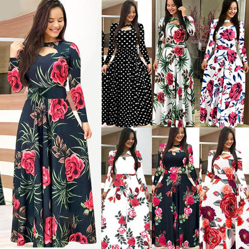 性感长袍女士派对和婚礼礼服S5XL