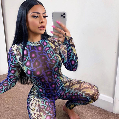 Long Sleeve Skinny Rompers Womens Jumpsuit Female Clubwear