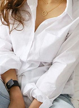 Skinny collared long sleeved top for women显瘦翻领长袖上衣女