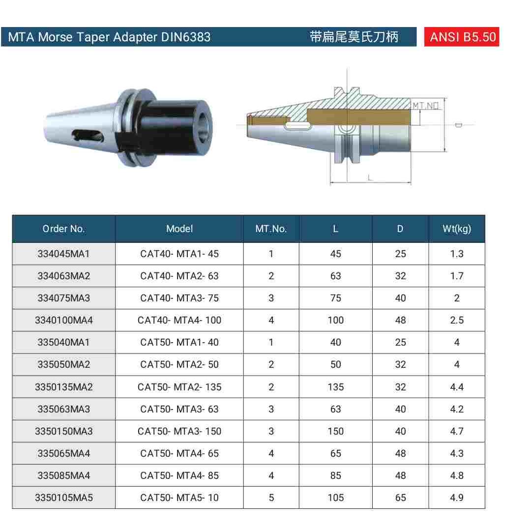 定做CAT40美标莫氏钻头刀柄CAT40-MTA1-45 CAT40-MTA2-63