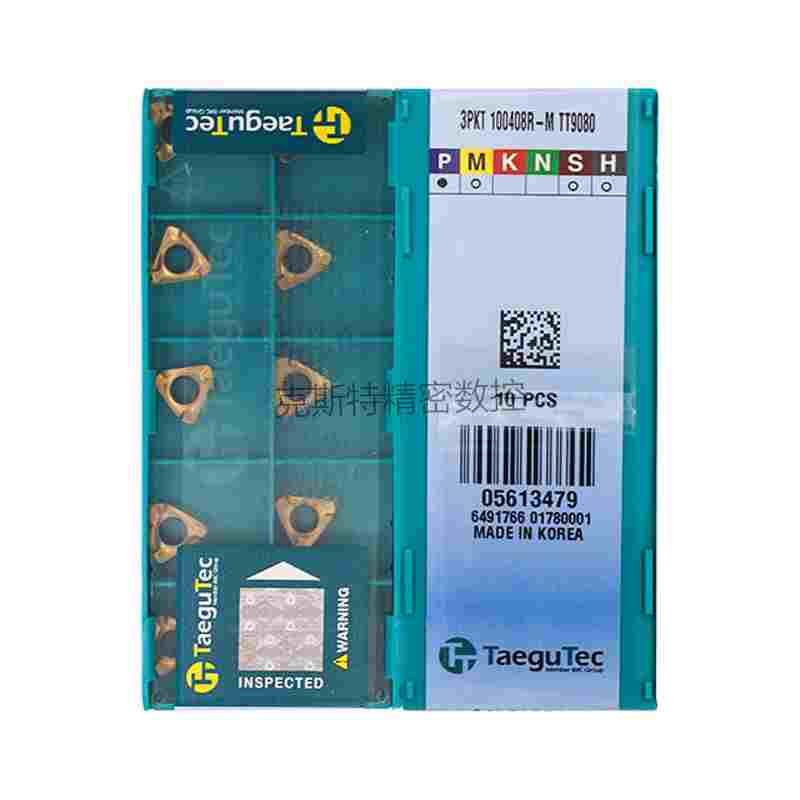 韩国特固克 Taegutec数控刀片 3PKT100408R-M TT9080 加工钢件
