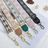 包带子宽肩带斜跨包带斜挎包带民族风撞色包带配件带百搭女包包带