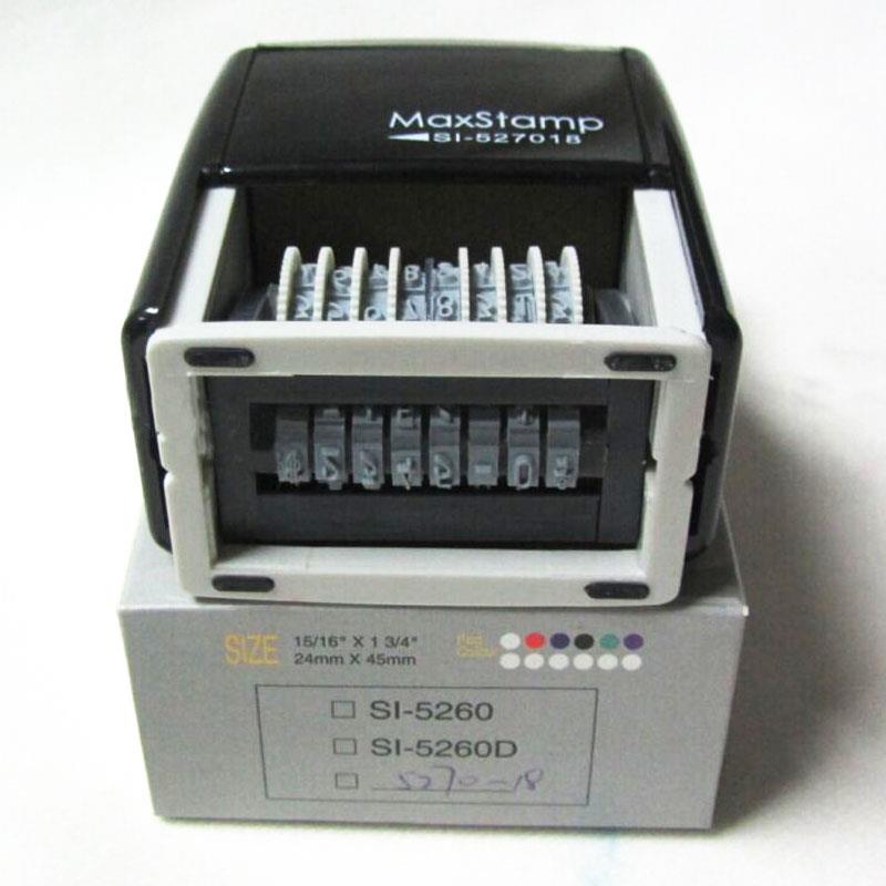 8位数自动出油纯数字号码印 字高4MM日期打码翻转印章 SI-5270-18