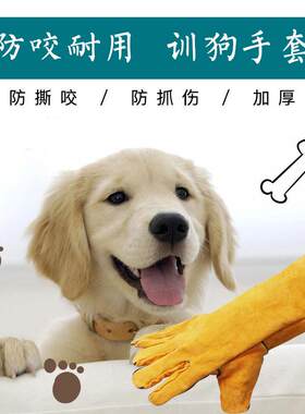 防咬手套狗狗训狗训犬抓松鼠刺猬抓养宠物防动物咬伤防护加厚加长