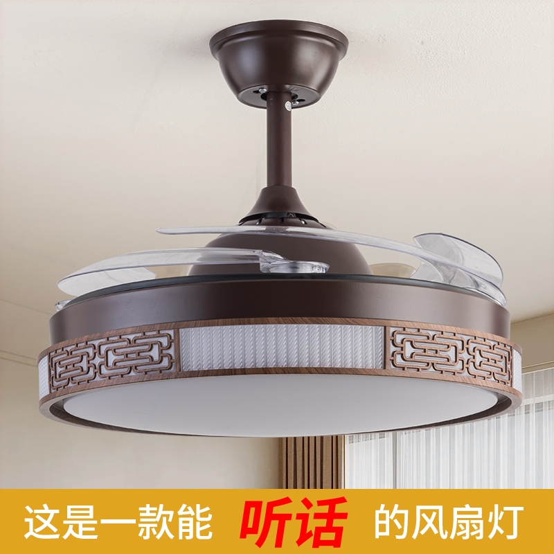 新款餐厅风扇灯吊扇灯客厅卧室隐