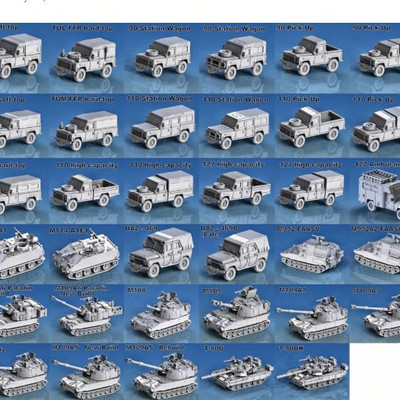 1-100款坦克一战二战车辆打印模型图纸合集文件运输装甲车