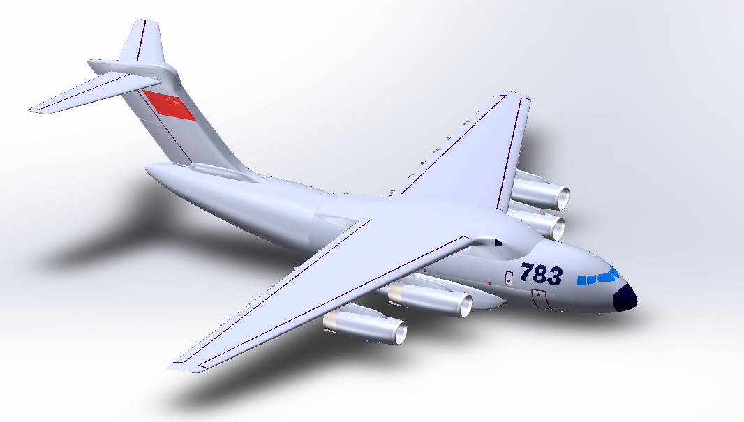 中国空军Y20运20图纸运输机图纸模型3D数模三维建模STL STP