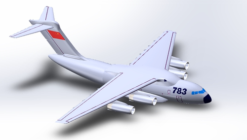 中国空军Y20运20图纸运输机图纸模型3D数模三维建模STL STP
