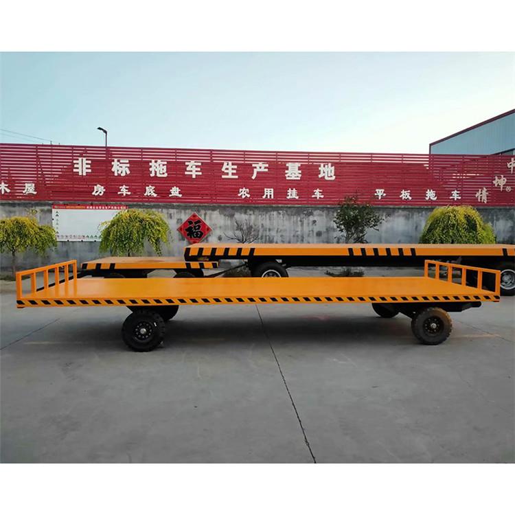 5吨围栏拖车箱笼平板拖车围栏平板拖车电动托盘车牵引平板拖挂车