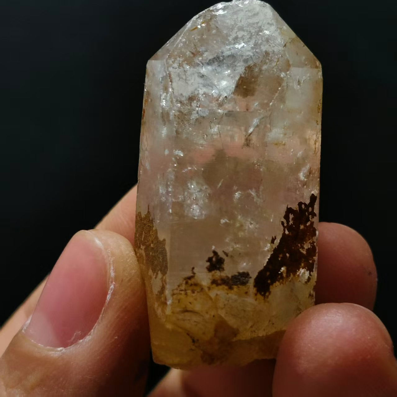 天然水晶奇石原石摆件矿石标本收藏品西藏水晶净化把玩件高N冰感