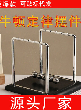 圣诞节塑料牛顿碰碰球解压玩具办公室桌面摆件创意礼品