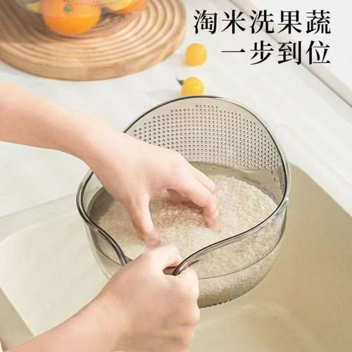 淘米神器多功能洗米筛淘米盆洗菜洗水果过滤沥水篮