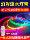 24V魔术灯带Led灯条追逐灯流水赛马固体硅胶水下特殊户外防水Ws28