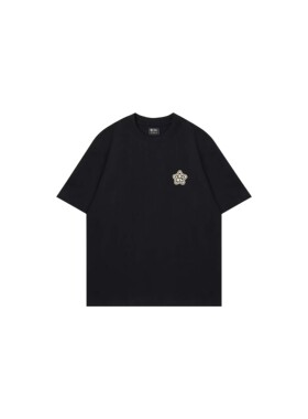 【江信熹同款】STAY UP LATE 纯色Logo星纯棉遮肚子透气圆领男女