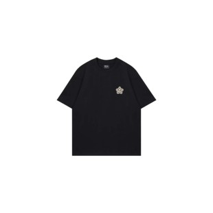 LATE STAY 纯色Logo星纯棉遮肚子透气圆领男女 江信熹同款