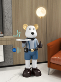 卡通大型落地暴力熊摆件家居客厅电视柜新房间轻奢装 饰乔迁送礼品