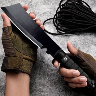 户外圆柱柄高硬度随身荒野锋利军刀多功能防身水果刀荒野求生专用