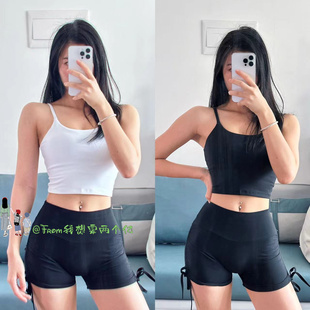 新 Allgn裸感背心聚拢细肩带美背外穿健身吊带瑜伽服文胸Bra From