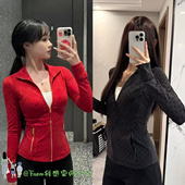 From上新 春 外套女 2026新年款 红黑波点DF掐腰显瘦运动瑜伽修身