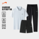 男夏季 2026年新款 速干运动服中年男装 贵人鸟冰丝运动套装 爸爸套装