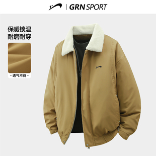 夹棉外套男冬款 2025年新款 毛领棉衣棉袄子 冬季 贵人鸟夹克棉服男款