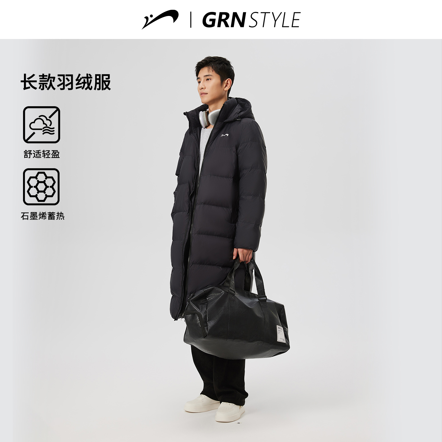 贵人鸟中长款羽绒服男女款冬季2025年加厚棉服男士防寒服情侣棉袄