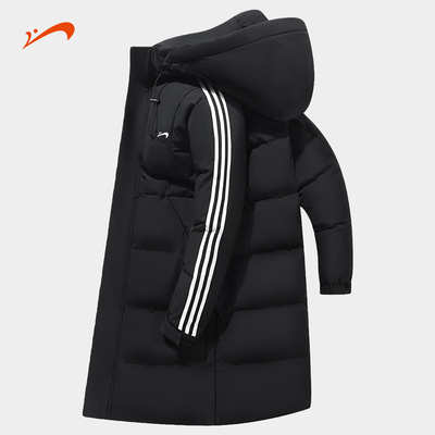 贵人鸟中长款过膝超长羽绒服情侣