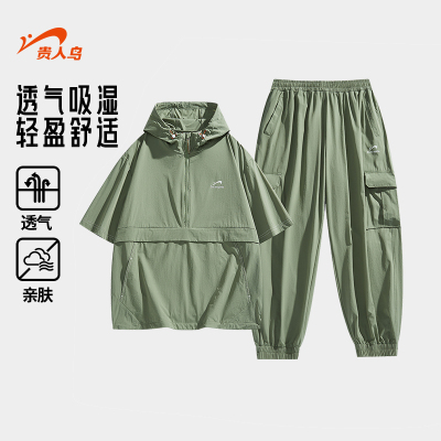 贵人鸟短袖运动套装男款