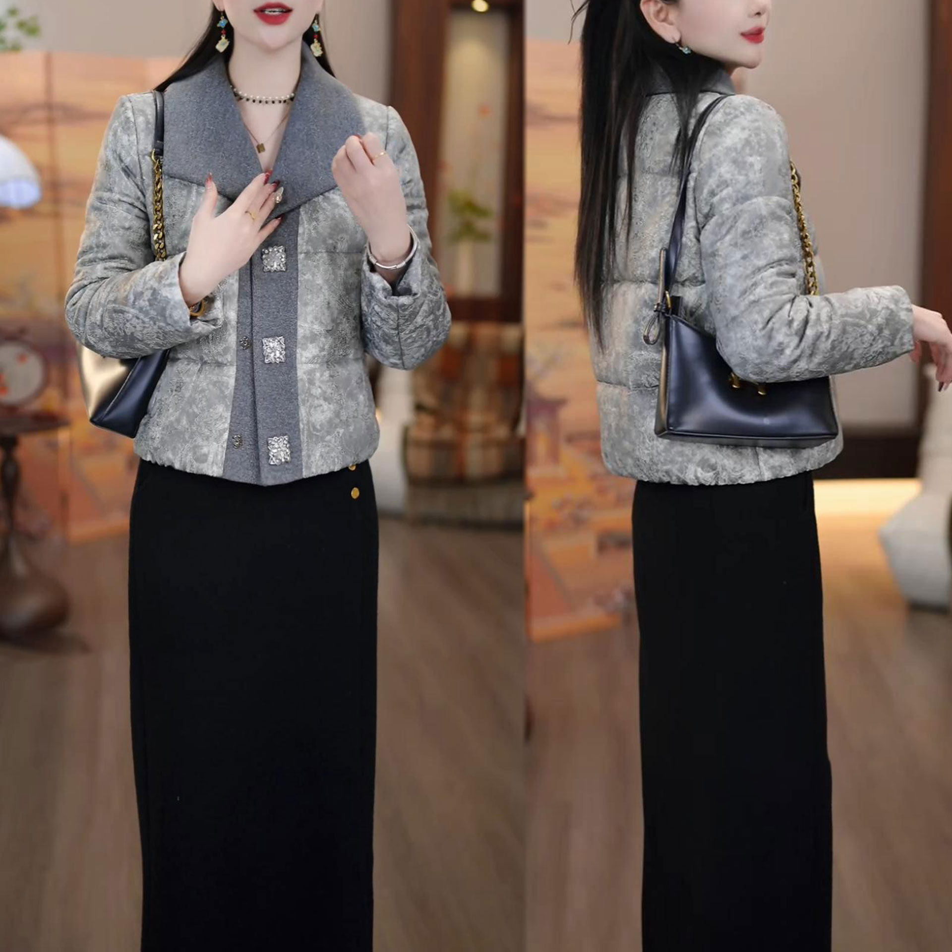 2025洋气气质复古时尚加厚棉服秋冬新款保暖新中式国风减龄棉衣女,女装/女士精品,棉衣/棉服,淘宝优惠券,粉丝福利购,淘宝优惠卷