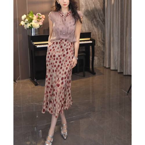 收腰吊带连衣裙衬衫两件套