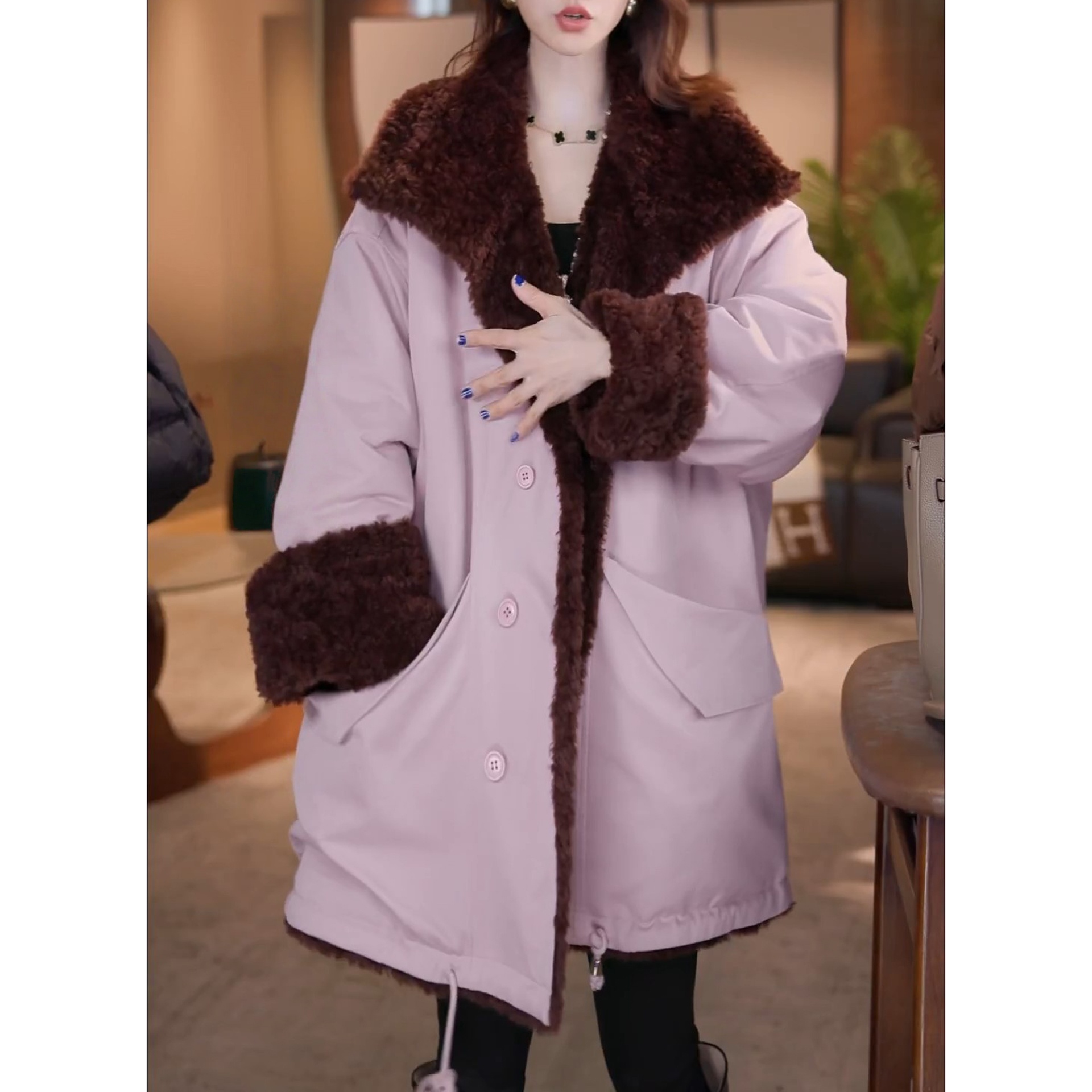 时尚洋气显瘦中长款外套