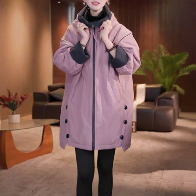 气质宽松加厚保暖双面穿棉衣