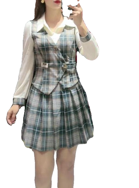 韩版学院风套装裙子女两件套