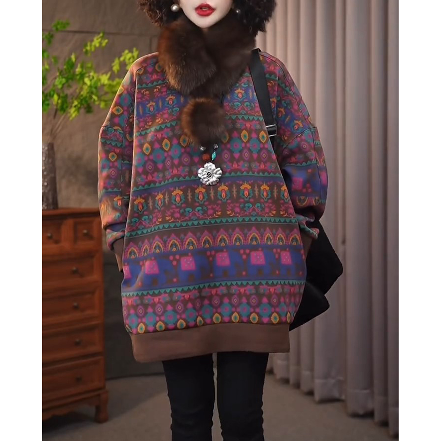 时尚洋气遮肉长袖打底小衫