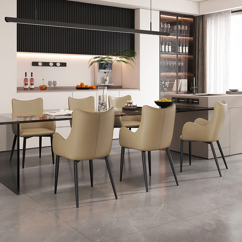 2025新款餐桌椅子餐椅家用凳子靠背椅子轻奢高级扶手吃饭椅子5907