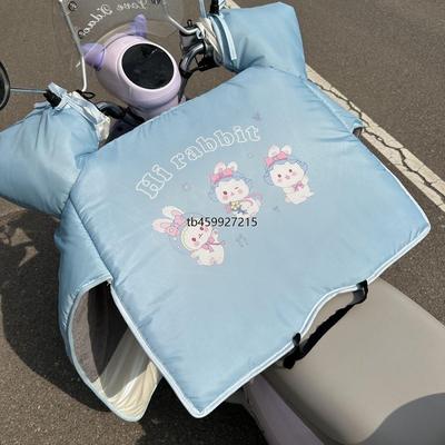 电动车挡风冬季加绒加厚新款摩托车防风防水保暖挡风被冬季加厚