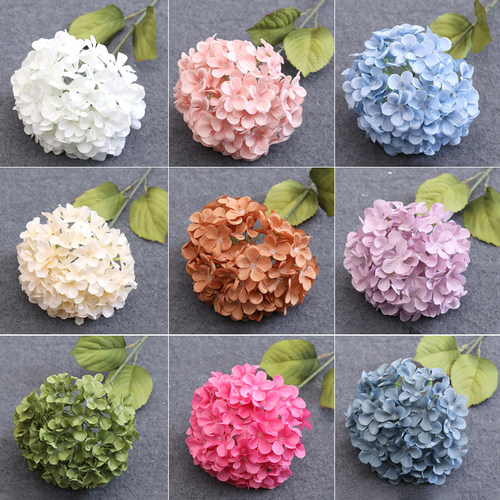 粉色白色绣球仿真花假花批发