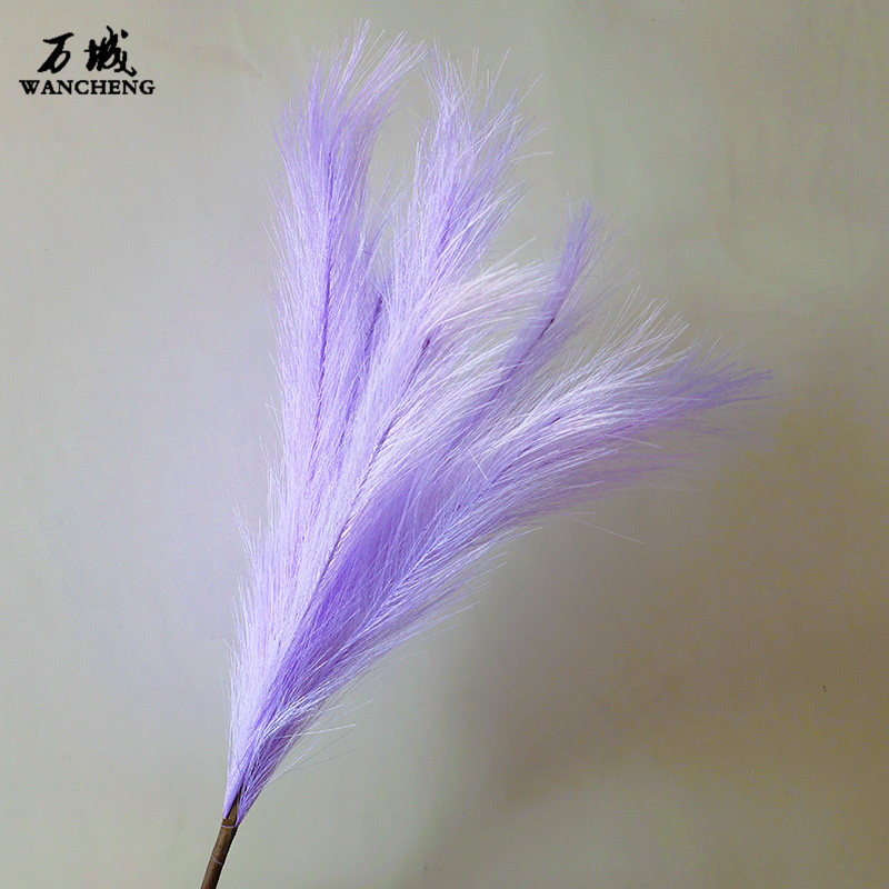 仿真花芦苇烟花造景芦苇龙须草永生花羽毛橱窗氛围仿生置商场美陈