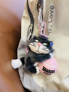 正版天龙球网球挂件比赛纪念品路西法猫小众背包挂件玩偶学生礼物