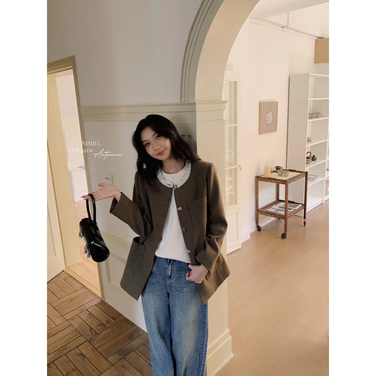 奈ni蜜mi儿ll n2d3170复古小香风名媛风外套 高品质实体店秋新款