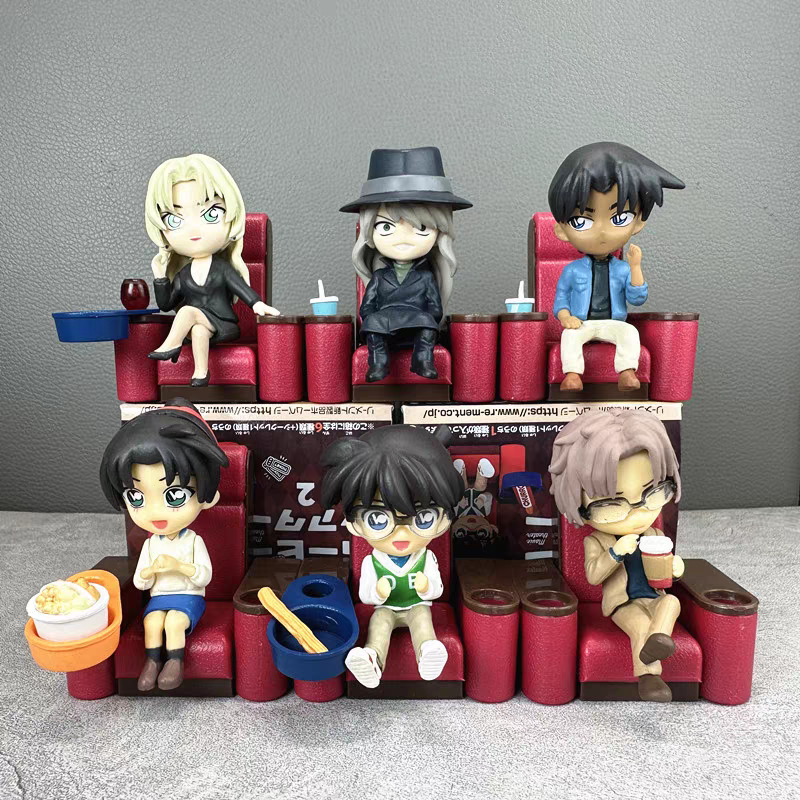 名侦探柯南电影院工藤新一食玩盲盒公仔玩具模型摆件