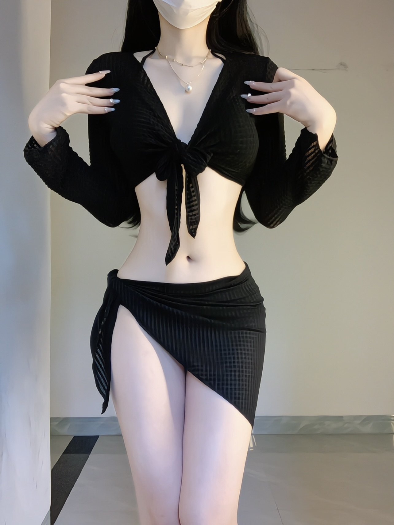 2025 New arrival Four-Piece Bikini Swimsuit Women Small Breast Push up sexy Pure Desire Style Hot Spring Vacation Beach Sun Protection