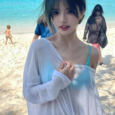 2025新款防晒沙滩泳衣罩衫