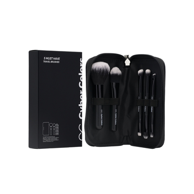 澳门代购CyberColors韩国智尚色彩迷你定妆眉鼻刷化妆扫旅行5件套