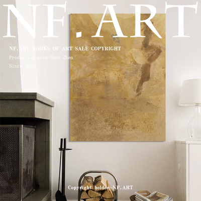 NF.ART原创手绘《素娥》客厅侘寂风肌理艺术玄关装饰画设计师油画