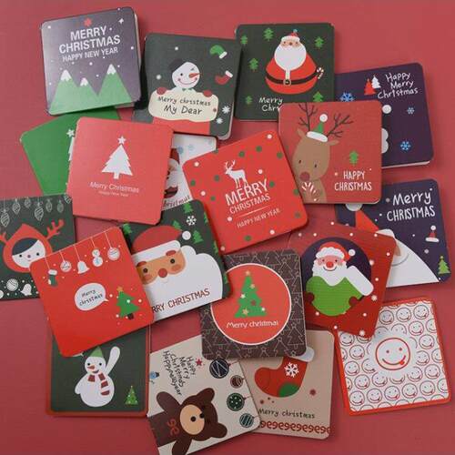 mini christmas card small greeting wishing cards 迷你小贺卡