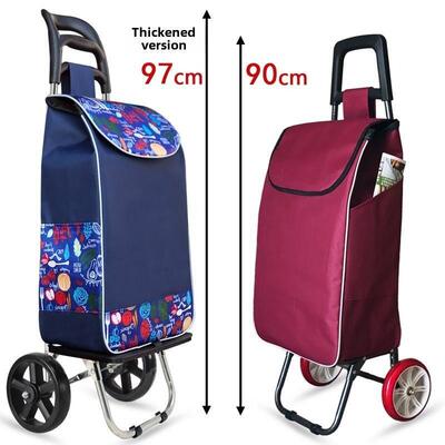 Vegetable shopping cart folding shopping bag basket trolley